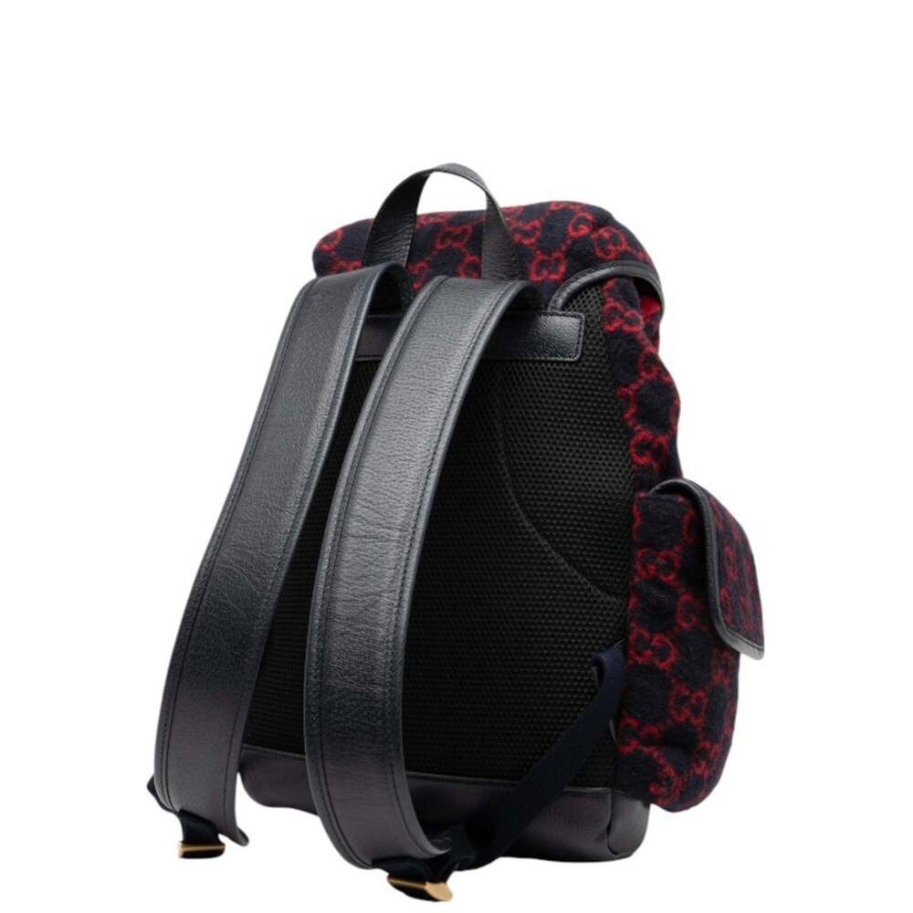 GUCCI Red Leather Backpack - Picture 2 of 7